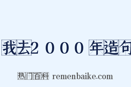 我去2000年造句是什么意思的图片